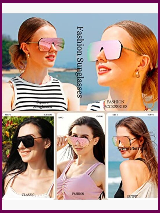 Metal Frame Oversized Sunglasses UV400 Protection Polarized Lenses main image 7